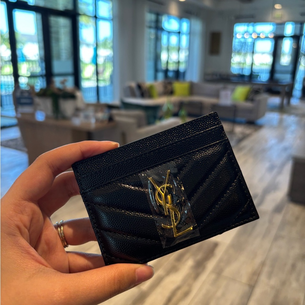 Yves Saint Laurent Black Card Holder